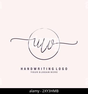 UW Letter logo minimal modern Stock Vector