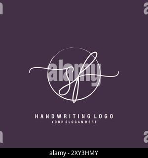 SF Letter logo minimal modern Stock Vector