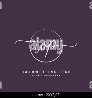 WP Letter logo minimal modern Stock Vector