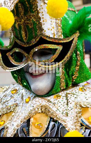 The famous Mummers parade on Broad street in Philadelphia, USA. Stock Photo