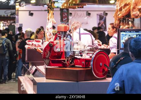 Mercado de la Boqueria, famous market on the Ramblas in Barcelona, Spain, Europe Stock Photo