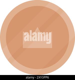 Bronze coin. Bronze coin with crown. Stock Vector