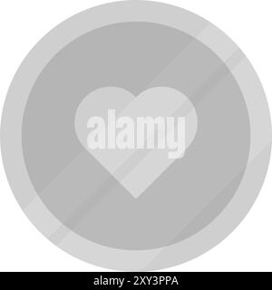 Silver coin. Silver coin with heart. Stock Vector