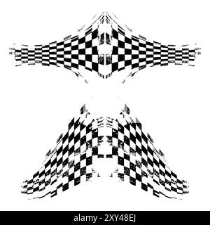 Grunge checkered race flags Stock Vector