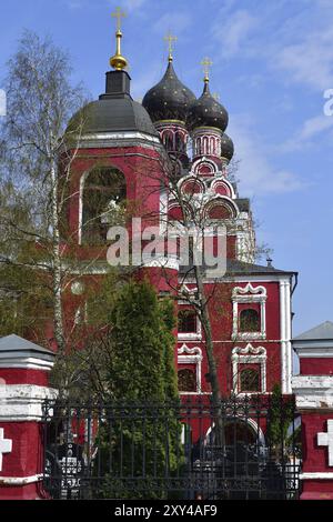 Moscow, Russia, April 30. 2018. Temple of Tikhvin Icon of a Mother of God, Europe Stock Photo