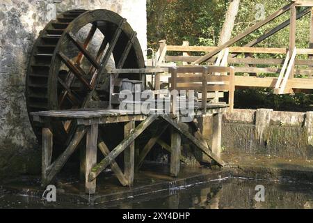 Mill wheel of the old oil mill in Lemgo-Brake Stock Photo