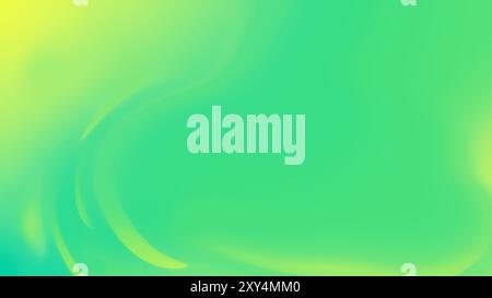 Soft, bright and vibrant green background with blurred yellow shapes. High resolution abstract background with copy space. Stock Photo