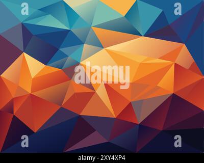 Colorful Geometric Background - Vibrant and Modern Design for Digital Art and Creative Projects Stock Vector