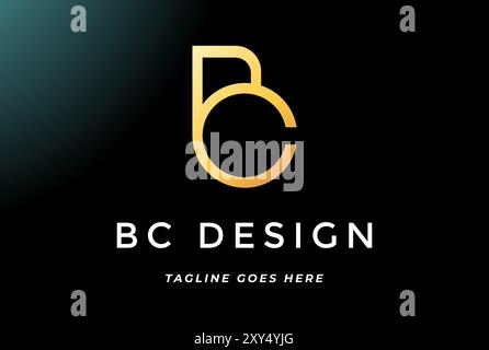 Elegant Luxury Initial Letter BC CB Logo Design Vector Stock Vector