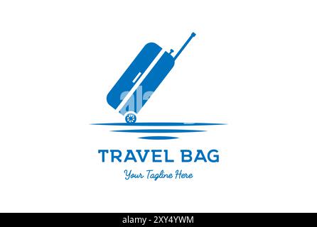 Vintage Retro Travel Bag Silhouette Icon Logo Design Vector Stock Vector