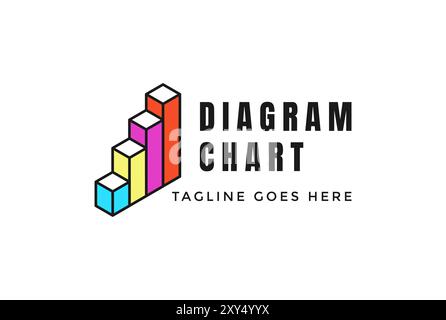 Colorful Modern Business Trade Chart Diagram Bar Logo Design Vector Stock Vector