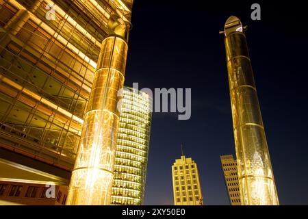 Office towers at Potsdamer Platz in Berlin, Germany, Europe Stock Photo