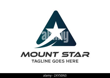 Triangle Star Mountain Business Logo Design Vector Stock Vector