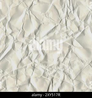 Recycled packing empty paper in natural white, crumpled carton texture Stock Photo