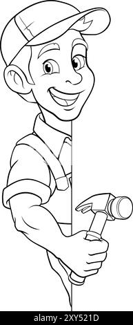 Hammer Carpenter Construction Builder Handyman Stock Vector