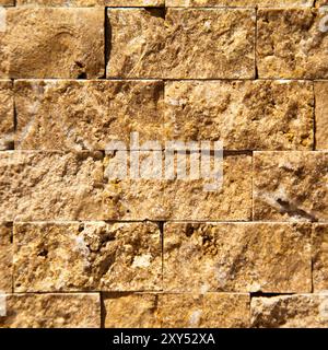 Rectangular cut out beige organic marble wall texture background can be, tile seamless lined up Stock Photo