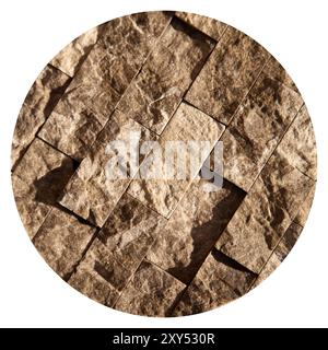Rectangular cut out beige organic marble wall texture background can be, tile seamless lined up Stock Photo
