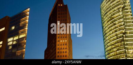 Office towers at Potsdamer Platz in Berlin, Germany, Europe Stock Photo