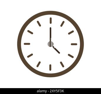 Clock icon illustrated on white background Stock Photo