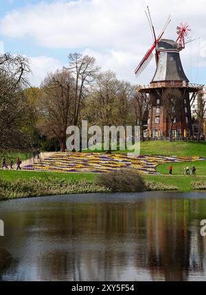 Muehle am Wall, Wallanlagen in Bremen, park, famous Wallanlagen in Bremen, Germany, Europe Stock Photo