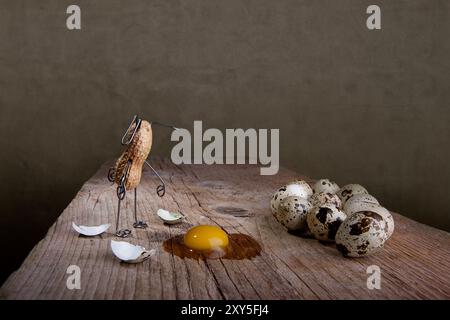 Simple Things as the Easter Bunnies preparing for Easter Stock Photo