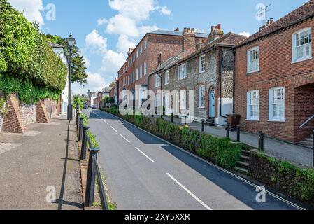 Part of Maltravers Street, Arundel, West Sussex, southern England. Stock Photo