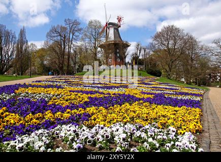 Muehle am Wall, Wallanlagen in Bremen, park, famous Wallanlagen in Bremen, Germany, Europe Stock Photo