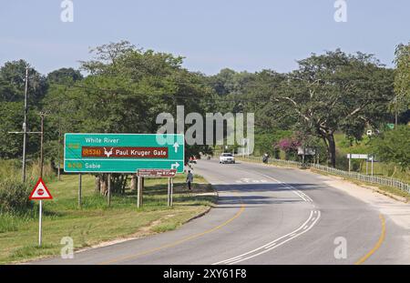 Drive to Paul Kruger Gate, Kruger National Park, South Africa, south africa, Africa Stock Photo