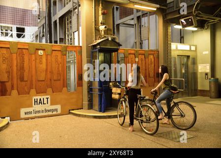 Europe, Germany, Hamburg, City, Harbour, Old Elbe Tunnel under the Elbe, restored east tunnel, interior view, Connection between St. Pauli and harbour Stock Photo