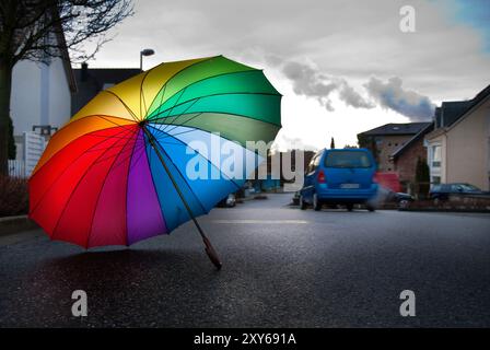 Umbrella on the street Stock Photo