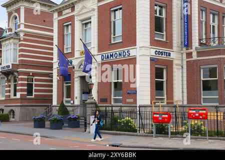 AMSTERDAM, NETHERLANDS - JULY 10, 2017: Diamond factory shop of Coster Diamonds in Amsterdam, Netherlands. Amsterdam has a long history of diamond tra Stock Photo