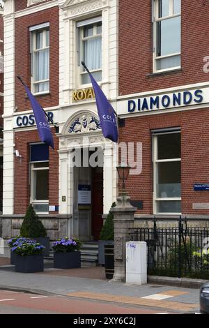 AMSTERDAM, NETHERLANDS - JULY 10, 2017: Diamond factory shop of Coster Diamonds in Amsterdam, Netherlands. Amsterdam has a long history of diamond tra Stock Photo