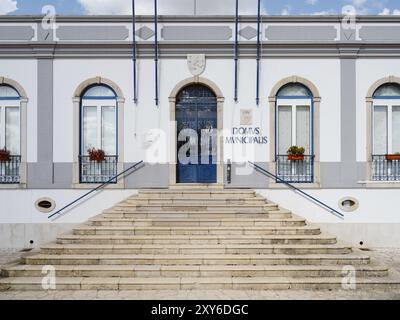 Entrance to Town hall in Castro Verde, Alentejo, Portugal, Beja District, Europe Stock Photo