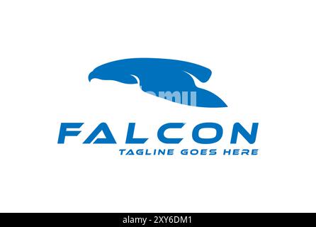 Fast Speed Flying Eagle Hawk Falcon Logo Design Vector Stock Vector
