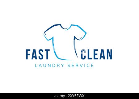 Clothes illustration icon for clothes shop or laundry logo design template Stock Vector