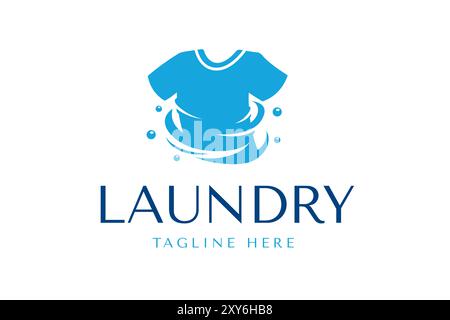Laundry logo design template. Fast and clean laundry service logo Stock Vector