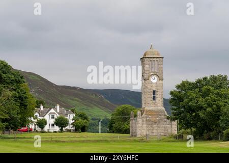 War memorial at Helmsdale in Scotland.  Partly designed as a landmark for local fishing boats. Stock Photo