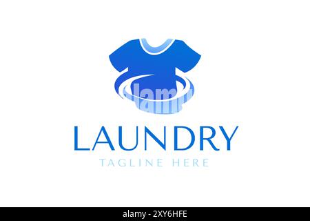 Laundry logo design template. Fast and clean laundry service logo Stock Vector