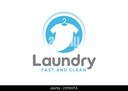 Laundry logo design template. Washing clothes icon design for laundry logo Stock Vector