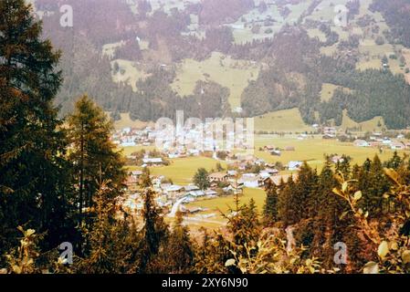 Village of Zell am Ziller, Zillertal valley, Tyrol, Austria, Europe, 1956 colorised Ektachrome slide Stock Photo