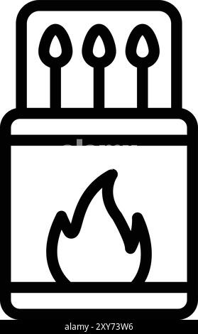 Match box Vector Icon Design Illustration Stock Vector