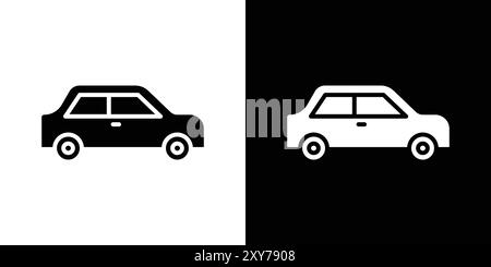 Vector black and white image of SUV car on white background Stock ...