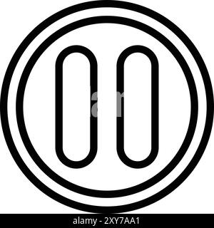 Pause Vector Icon Design Illustration Stock Vector