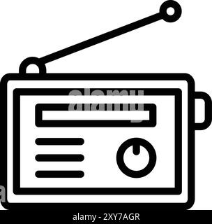 Radio Vector Icon Design Illustration Stock Vector