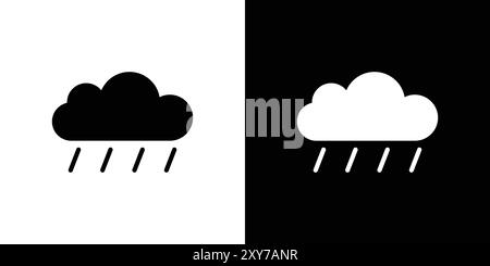 Hail icon set in black and white color. simple flat vector Stock Vector