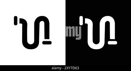 pipe icon set in black and white color. simple flat vector Stock Vector