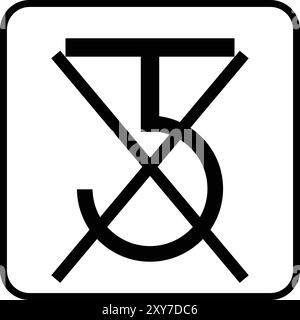 No Hook use sign, No Hook use symbol, Do not use hook Packing template Stock Vector