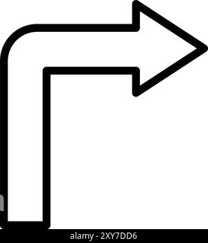Turn right Vector Icon Design Illustration Stock Vector
