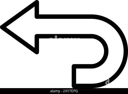 Undo Vector Icon Design Illustration Stock Vector