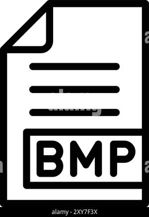 BMP Vector Icon Design Illustration Stock Vector
